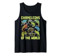 Chameleons of the World Educational Colorful Reptile Lizard Tank Top