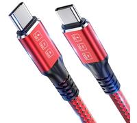 Chamer 240W Thunderbolt 4 Cable 6.6ft, USB C Monitor Supports 40Gbps Data Transfer and Single 8K/Dual 4K Video Compatible With 4/3 Monitor, Hub, Docking Stations-Red