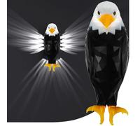 Chamese Bald Eagle Wall Light, American Eagle Night Light with Remote Control, Magnetic Wall Mounted Eagle Lamp for Bedroom, Living Room, Hallway, Battery Operated and Removable Charging Eagle Light