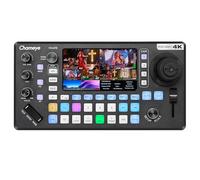 Chameye 4K HDMI Video Mixer Switcher for Multi-Camera Streaming, Built-in 4D Joystick PTZ Controller, 5.5" LCD Display, Pro XLR Audio, USB/SD Recording, 4K60FPS Input & 1080p60FPS Output, M500