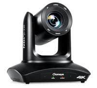 Chameye C420T 4K PTZ Camera | NDI HX, 20X Optical Zoom, AI Auto Tracking, HDMI/USB3.0/LAN(PoE) PTZ Camera for Church Services, Education, Video Conferences, YouTube & OBS Streaming, Black