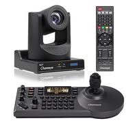 Chameye NDI PTZ Camera 30x Optical Zoom AI Auto Tracking PTZ Camera Kits + PTZ Camera Controller for Church Worship Education Events, C730N+E300 (K130N)