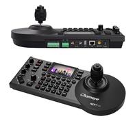 Chameye NDI PTZ Controller PoE 4D Joystick PTZ Camera Controller with LCD Screen for PTZ Camera IP Keyboard, E300 Black, NDI License Included