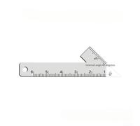 Chamfer Gauge, 304 Stainless Steel 0-15mm 90 Degree Chamfer Caliper Measuring Tool for Metalwork Engineering(45° inner angle)