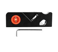 Chamfer Plane for Wood, Manual Woodworking Corner Flattening Tool, Mini Hand Planer with Dual Bubble Level, Aluminum Alloy and High - Carbon Steel Trimming Planer for DIY Carp (Black)