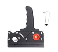 Chamfer Plane for Wood, Woodworking Chamfer Plane, Aluminum Alloy Hand Planer with Adjustable Cutting Depth and Leveling Bubbles, Portable Corner Trimming Tool for Carpenters and W (Black)