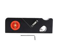 Chamfer Plane Woodworking Tool, Hand Planer for Edge Trimming, Adjustable Depth 45˚ Radius Cutting Chamfer with Horizontal and Vertical Bubbles, Lightweight Aluminum ABS Plastic fo (Black)