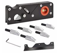 Chamfer Planer Woodworking Plane Edge Corner Flattening Tool, Corner Planers for Wood, Manual Hand Chamfering Planer for Edge Trimming of Wood (Chamfering w/7cutters)