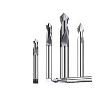 Chamfer Router Bit Set, 60 90 120 Degrees 0.5-20mm Chamfer Mill Stub Center Bit Carbide End Mill 1pcs(D9XR90XD10X75L)