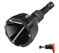 Chamfer Tool External Deburring Chamfer Tool Black 3 mm-20 mm Steel Hex Shank Deburring Tool Deburring Metal Tool Removable Deburring for External Chamfers Screws Bolts Pipes