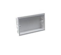 Chamfered Edge Dado Trunking 2 Gang Accessory Box For Sockets SLB2. Double back box