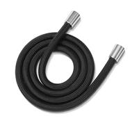 Chamfering Flat Carbon Steel Cylindrical， Bathroom Shower Hose 1 pc Nylon Handheld G1/2 Universal .5-2.0 Meter Multicolor(Black,2.0M)