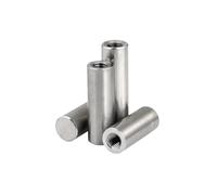 Chamfering Flat Carbon Steel Cylindrical， Internal Thread Cylindrical Pins M3 M4 M5 M6 304 Stainless Steel Pack of 5 pcs(40mm,M4x6mm 5Pcs)