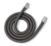 Chamfering Flat Carbon Steel Cylindrical， Nylon and Metal Handheld Shower Hose Multicolor(Dark Grey-2meter)