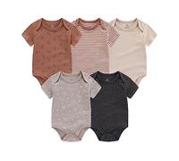 Chamie Baby BoBys Bodysuits 5-Pack Baby Clothes Short Sleeve Cotton Infant Sleepsuit Summer