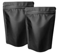 Chamigon 50 Pack Matte Black Stand Up Bags - 5 Mil 7x10 Inches Smell Proof Resealable Bags, Heat Sealable Plastic Foil Packaging Pouch Bag, Large Food Storage Pouches