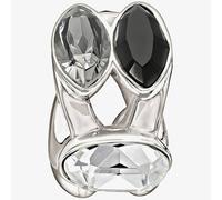 Chamilia Sterling Silver Black Grey And White Crystal Bead 2083-0458