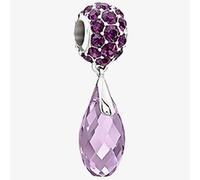 Chamilia Sterling Silver Purple Crystal Dropper Bead 2025-0934