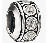 Chamilia Sterling Silver Wheel April Clear Crystal Bead I-52