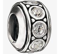 Chamilia Sterling Silver Wheel April Clear Crystal Bead I-52