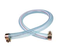 Chamixx 39'' Length 1" ID Universal Log Splitter and Heavy-Duty Steel Wire Suction PVC Hose with High Pressure UV Chemical Resistant with Clamps Blue