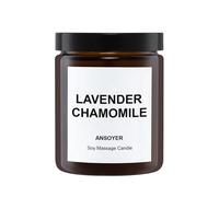 Chamomile Lavender Massage Oil Candles, Body Oil, Body Lotion, Edible Soy Wax&Hemp Seed Oil Based, Candle That Turns into Massage Oils, Jars- 7 OZ