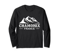 Chamonix France Skiing Ski Resort Mountain French Alps Long Sleeve T-Shirt