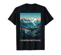 Chamonix Mont Blanc Alpine French Alps Mountain Retro T-Shirt