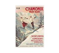 Chamonix Mont Blanc Canvas Poster Wall Art Decor Print Picture Paintings for Living Room Bedroom Decoration 12x18inch(30x45cm)