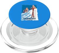 Chamonix Mont Blanc French Alps Ski Winter Sport Vintage PopSockets PopGrip for MagSafe