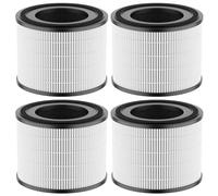 CHAMONNY AP-S0610L Filter Replacement, Compatible with MOO-KA AP-S0610L Air Purifier, 3-in-1 H13 True HEPA Filter and Activated Carbon Filter, 4 Pack