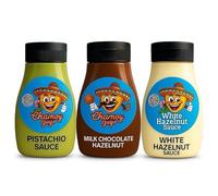 Chamoy Guys Premium Dessert Sauce Bundle Pack, Pistachio, White Hazelnut, Milk Chocolate Hazelnut Flavors, 180ml x 3 Bottles