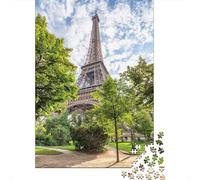 Champ De Mars 1000-Piece Jigsaw Puzzle for Adults, 38x26cm/1000pcs; Relaxed Solo Time at Home; White Card Pieces for A Neat Table