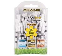 Champ My Hite Flytees - Golf Tees - 30x 69mm, Black / White