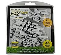 Champ My Hite Flytees - Golf Tees - 40x 69mm & 10x 44mm, Black / White