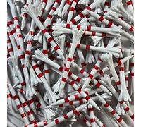 Champ Unisex Adult 234 Red Stripe My Hite Pack of 100, White/Red, 2 3/4 Inches