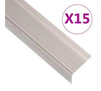 (champagne, 100 cm (15 pcs)) vidaXL 5x Stair Nosings L Aluminium Multi Sizes Multi Colours Multi Models