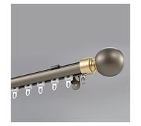 Champagne 100cm Luxury Double Curtain Track Wall Mount Drapery Rods for Bedroom Bay Window & Kitchen Sliding Doors Blackout Window Treatment Stylish & Functional