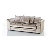 (Champagne, 3 seater) Leo Crushed Velvet 3 & 2 Seater Sofa Set