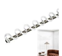 Champagne 400cm Curtain TracksS Wave Ripple Curtain Runners Snap Track with Tape Set Aluminium Ceiling Mounted Traverse System for Smooth Draping Adjustable 100600cm.