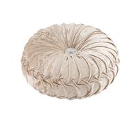(Champagne) Ancoree Velvet Pleated Round Pumpkin Throw Pillow Couch Cushion Floor Pillow for Sofa Chair Bed Car Home Decor