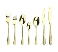 'Champagne Avalon' Stainless Steel 44 Piece 6 Person Gift Boxed Cutlery Set Arthur Price Gold One Size