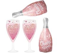 Champagne Bottle Balloon Champagne Bachelorette Party Balloons Happy Anniversary Engagement Bridal Shower Wedding Engaged Bride Balloons For Girls Night Drunk In Love Bachelorette Party Decorations