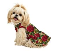 Champagne Bottle Rose Flower Dog Dress for Small to Medium Puppy