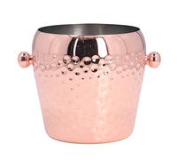 Champagne Bucket Pink Champagne Bucket Shiny Copper Plated Pail Stainless Steel Metal Wine Barrel Salad Bowl Large Elegant Style (Copper Plating) Bar & Restaurant Ice Bucket