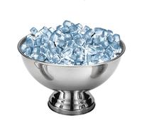 Champagne Bucket - Stainless Steel Glazed Serving Bowl | Large Capacity Ice Bowl for Shrimp, Guacamole and Dips | Easy Clean Ice Bucket for Parties, Events and
