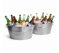 Champagne cooler, wine & white wine cooler, zinc tub, 2pc, 24 l