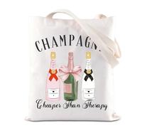 Champagne Drinking Lover Gift Champagne Cheaper Than Therapy Handbag Bridal Shower Gift Champagne Social Club Gift (Champagne)