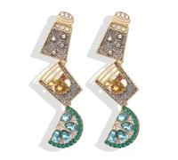 Champagne Earrings for Women Margarita Martini Tequila Cocktail Earrings Crystal Wine Glass Dangle Earring Holiday Party Dresses Women Christmas Stocking Stuffers, Metal, No Gemstone