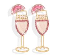 Champagne Earrings Margarita Earrings Tequila Earrings Wine Bottle Earrings Rhinestone Earrings Happy New Year Christmas Stocking Stuffers